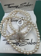 Thomas Sabo Perlenkette 70 & Lebensbaum  Charm Anhänger