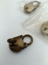 50x Mini Vorhängeschloss Vintage Antik Look Metall mit Schlüssel 4 cm Deko