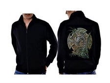 Sweatshirtjacke Schwarz Gothik