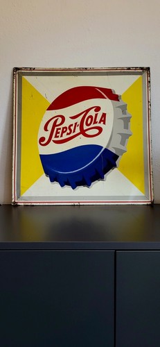 Antik blechschild pepsi - blechschild, cola