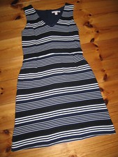 Esprit Kleid Gr.S NEU weiß blau schwarz Streifen gestreift Reißverschluß 36
