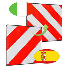 2 In 1 Warntafeln Warntafel 50 X 50 cm Rot-Weiß Italien Und Spanien Aluminium