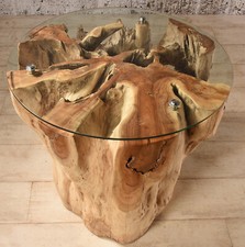 Teak Wurzelholz Tisch 70x70