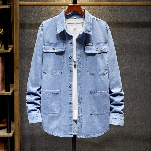 Herren langarm jeanshemd top - herren,