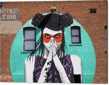 Urban Mystic Girl Street Art XXL150x100 Leinwand Pop Art/Malerei/Druck/Bild/Loft