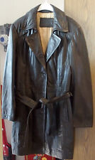 NEU JULIA S ROMA Ledermantel Sommermantel Gr. 44 dunkelbraun leichtes weiches Le