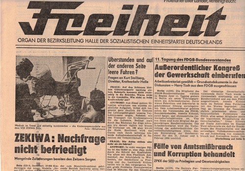 Ddr zeitung freiheit halle - freiheit,