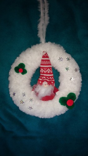 Adventskranz türkranz plüsch - adventskranz,