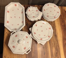 Rosenthal Maria Weiß (rote Blumen) Selb-Bavaria - 27-tlg. Konvolut Essservice