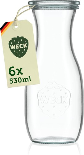 Weck glaskaraffe 500ml - glaskaraffe, 6er
