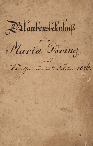 Glaubensdokument 1846 - glaubensdokument,