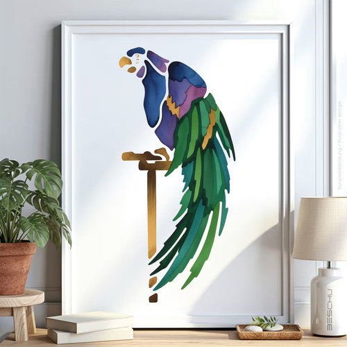 Papageien vogel schablone - vogel,