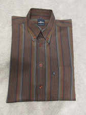 Engbers Herren Hemd, Langarm, Streifen braun-blau-curry u.a., Gr. L (41/42)
