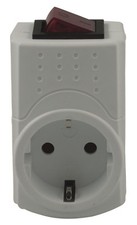 Zwischenstecker mit Schalter weiß