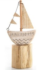 Logbuch Verlag Segelboot Treibholz Meer Dekoration Yacht See maritim Segelschiff