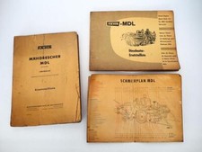 Fahr MDL Mähdrescher ab Serie 18A + Motor Ersatzteilliste Schmierplan 1960er