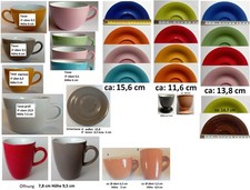 KAHLA Pronto Colore Tasse Cappuccino Mokka Espresso großer Becher Untertasse
