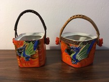 Japanische Dosen / Teedosen Japan / handbemalt / Drachen / 2 Stück