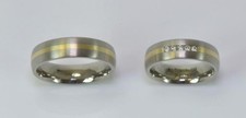 Paar Trau Ehe Ringe mit Brillanten Diamant in Titan 585 er Gold Gr. 55 64
