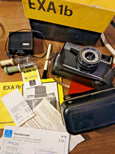 EXA 1b Spiegelreflex-Kamera VEB Pentacon Objektiv Domiplan 2.8/50  mit Zubehör