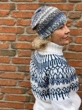 Winterpullover, handgestrickt  im nordischen Design