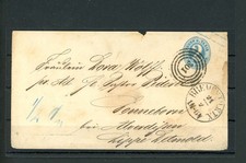 Thurn und Taxis: Ganzsache U11 gestempelt "301" von Bremen nach Sonneborn