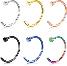 6PCS Nasenpiercing Ring Hoop
