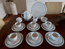 ARZBERG LAGUNE KAFFEE SERVICE 6 P 23 TEILE 6X GEDECK MILCH ZUCKER KANNE SCHALE