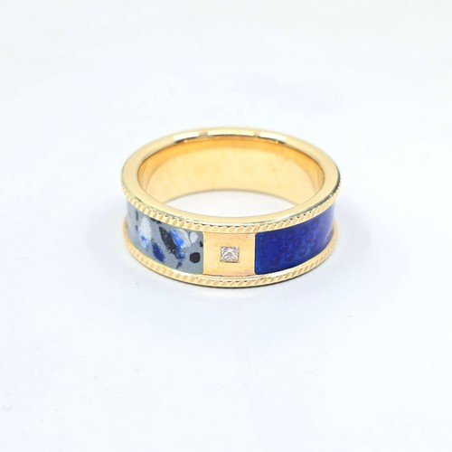585 gelbgold ring mit - 585,