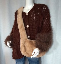 Boho Webpelz Crossbody Tasche