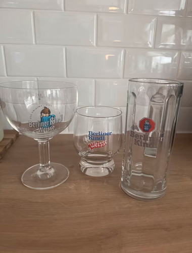 Berliner kindl gläser set - 3x,