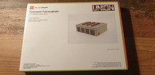 Modellbahn Union H0 H00006 , Feuerwehr Fahrzeughalle, Lasercut-Bausatz, OVP