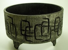 Grabschale silberfarbig modern