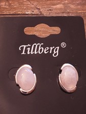 Ohrstecker Rosenquarz Tillberg Silberfarben