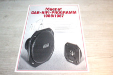 MAGNAT CAR- HIFI- PROGRAM 1988/1987 GESAMTKATALOG für AUTO LAUTSPRECHER