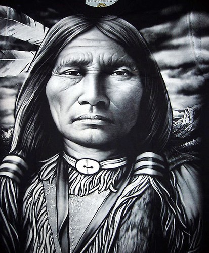 Indianer motiv shirt l - indianer, m