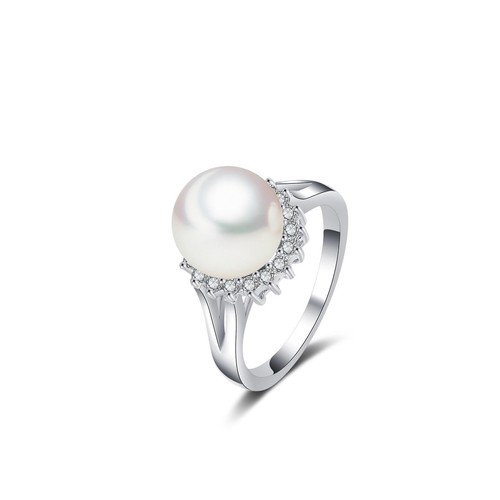 Sonnenschein perle ring 14k - cz,