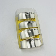 WMF 4500 Rom 4 Serviettenringe Tafel Servietten Epbrass versilbert in OVP