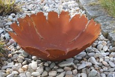 Edelrost Pflanzschale Riss auf 3 Kugeln Dekoschale Schale  Blumenschale 35cm