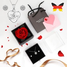 Ewige Echte Rose mit Herz