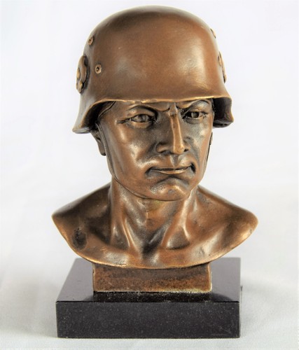 Bronzeskulptur büste soldat - bronzeskulptur,