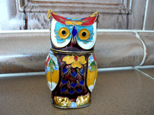 Cloisonne Eule Dose Figur