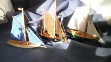 Segelschiff, Segelboot, 3 Stück! Modell Maritim Holz Dekoration 