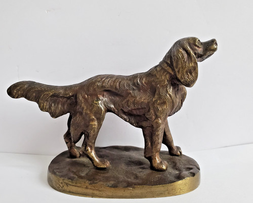 Antike bronze hundefigur - antike,