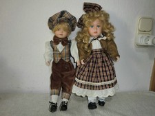  2 x Sammler Puppe Porzellan 42 cm 1.-A Selten Einzigartig Geschenkidee! TOP (1)