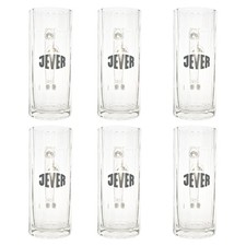 6x Jever Bierkrug Glas Krug