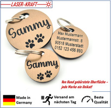 HUNDEMARKE mit Gravur - 1+2 seitig -  Hund Bronze Acryl individuell NEU