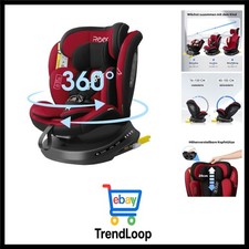 360 Drehbar i-Size Kindersitz mit ISOFIX 40-150 cm 0-36 kg Reboarder, ab Gebu...