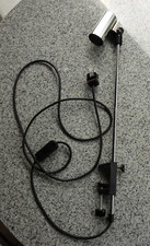 Hoffmeister Klemm Leuchte 60401, Chrome Spot Strahler 70er, Foto lampe, Minimal