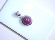 edelsteine24 Sehr schöner Natur Rubin Anhänger Silber 925 29x14mm! A-473